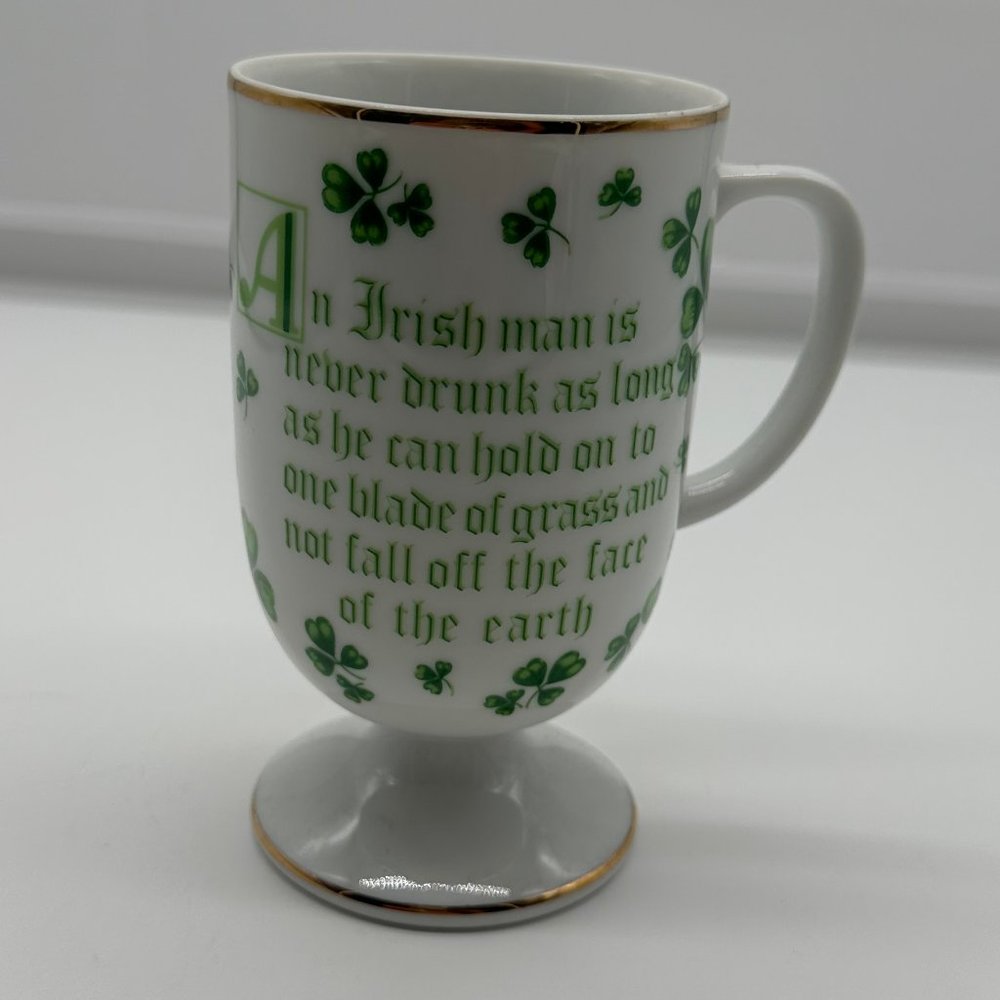 Like New Vintage 1984 Lefton Irish Coffee Mug Cup 04359 Shamrock St Patrick